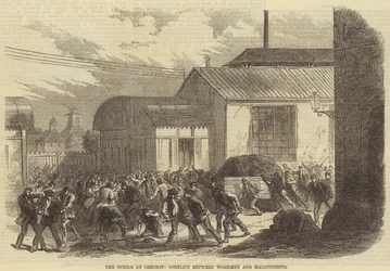 Lo Sciopero a Creuzot, Conflitto tra Operai e Malcontenti